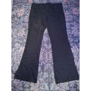Vintage 2000s Y2K Change Women's Dark Grey Flared Twill Dress Pants Regular Fit